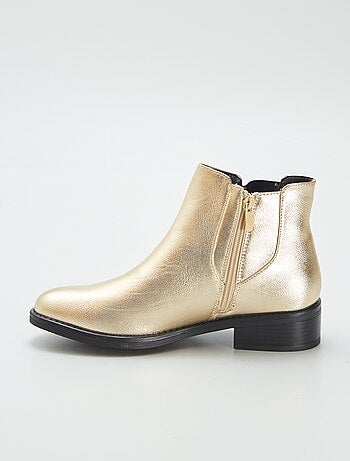 Botas de material sintético dorado