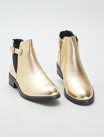 Botas de material sintético dorado