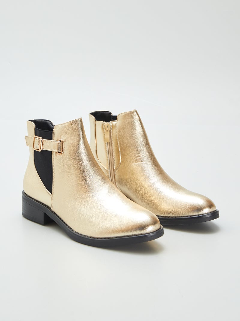 Botas de material sintético dorado BEIGE - Kiabi