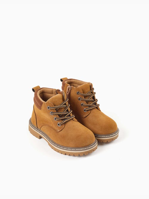 Botas de montaña de antelina con cordones - Kiabi Botas de montaña de antelina con cordones - Kiabi