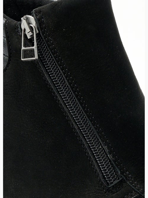 Botas de piel nobuck con laterales elásticos - Afibel - Kiabi Botas de piel nobuck con laterales elásticos - Afibel - Kiabi
