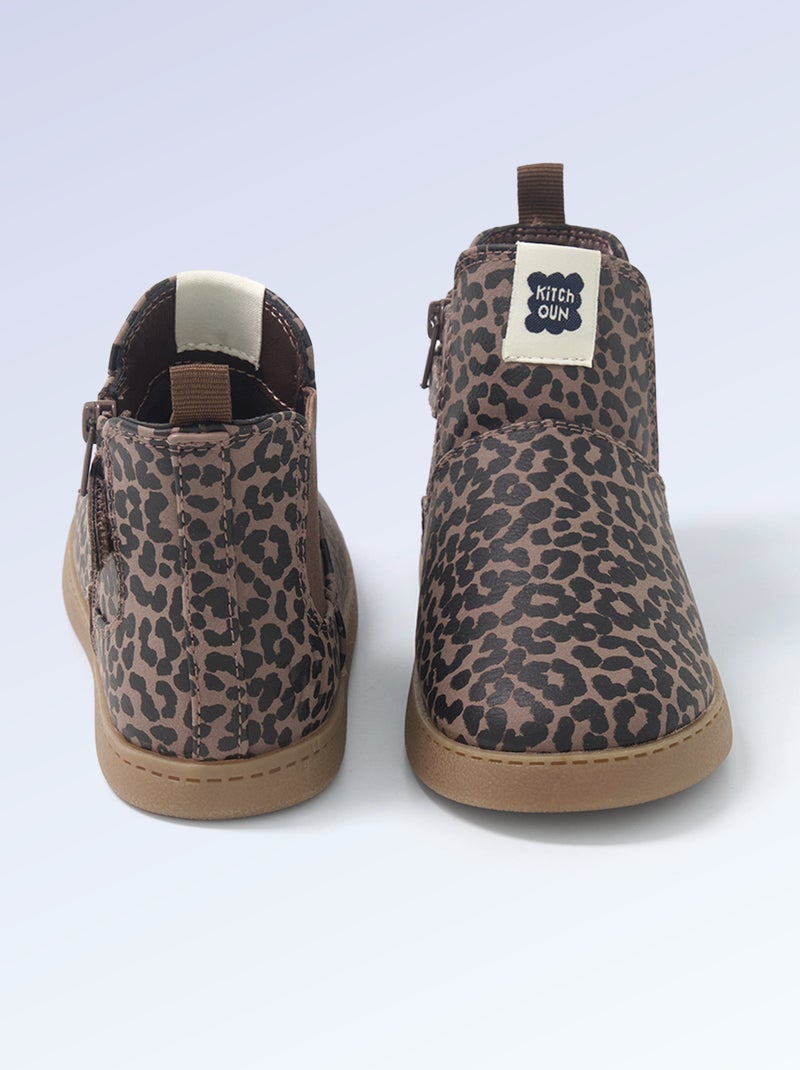 Botas de polipiel - Motricidad 4: para caminar - Kitchoun Beige - Kiabi