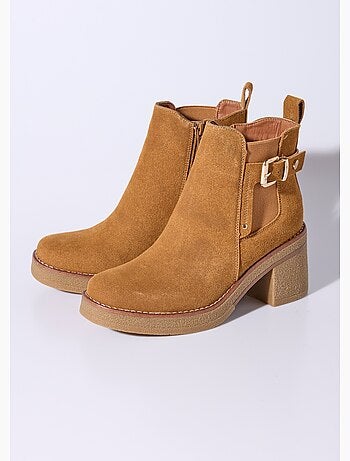 Botas de tacón alto con suela de crepé - afibel