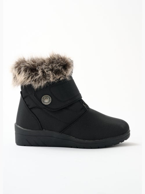 Botas de velcro cálidas, anchas y cómodas. - Afibel - Kiabi