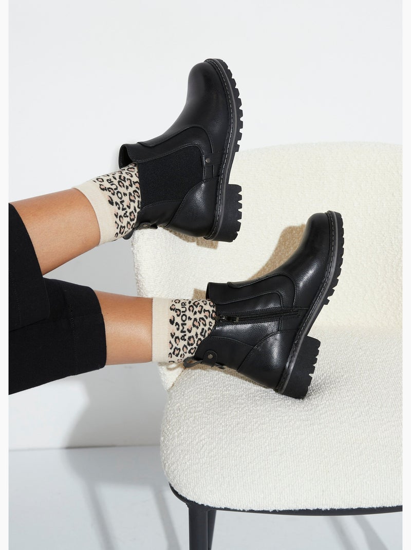 Botas elásticas, estilo Camargue - AFIBEL Negro - Kiabi