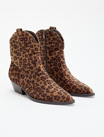 Botas estilo cowboy imitación piel de vaca