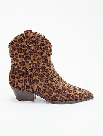 Botas estilo cowboy imitación piel de vaca