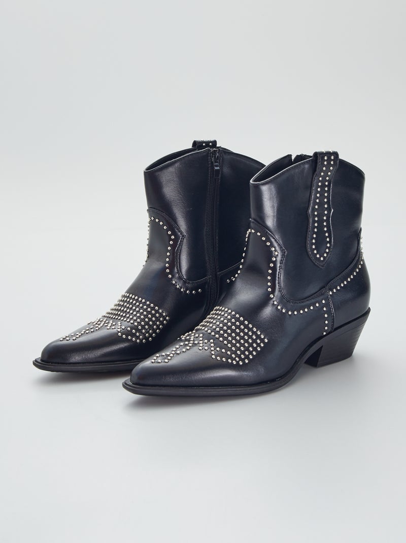 Botas estilo 'Western' negro - Kiabi
