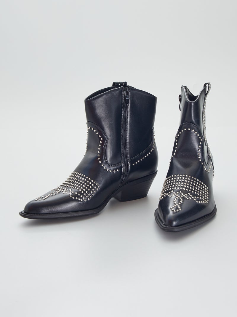 Botas estilo 'Western' negro - Kiabi