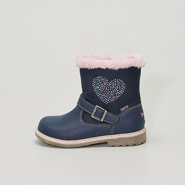 Botas forradas Niña 3-12 años - azul navy - Kiabi - 28,00€