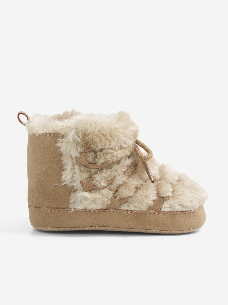 Botas forradas con cordones Marron - Kiabi