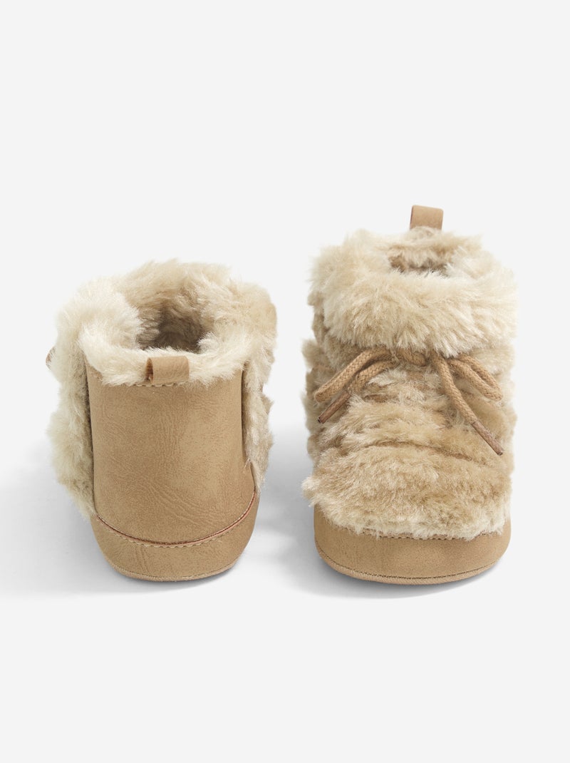 Botas forradas con cordones Marron - Kiabi