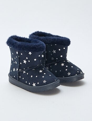 Botas forradas con estampado de estrellas