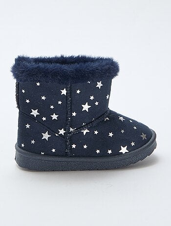 Botas forradas con estampado de estrellas