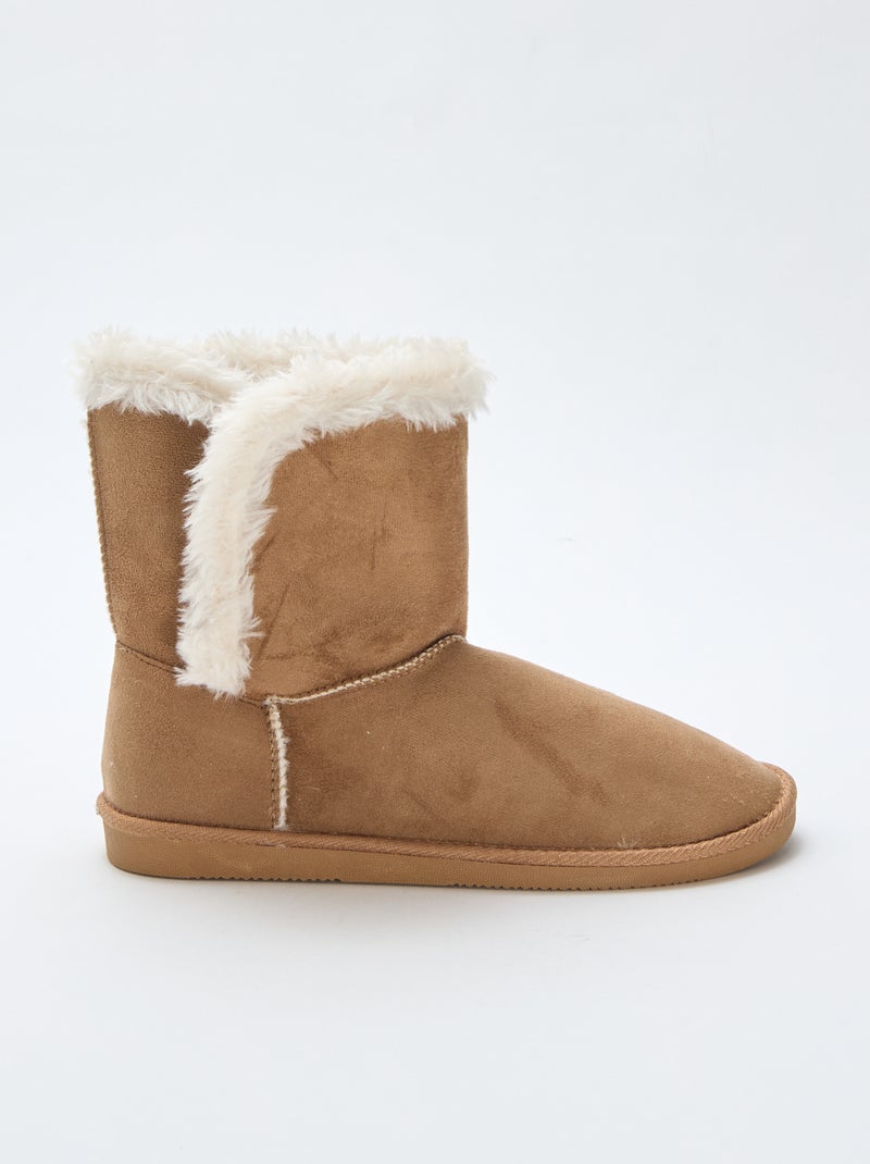 Botas forradas de media caña Marron - Kiabi