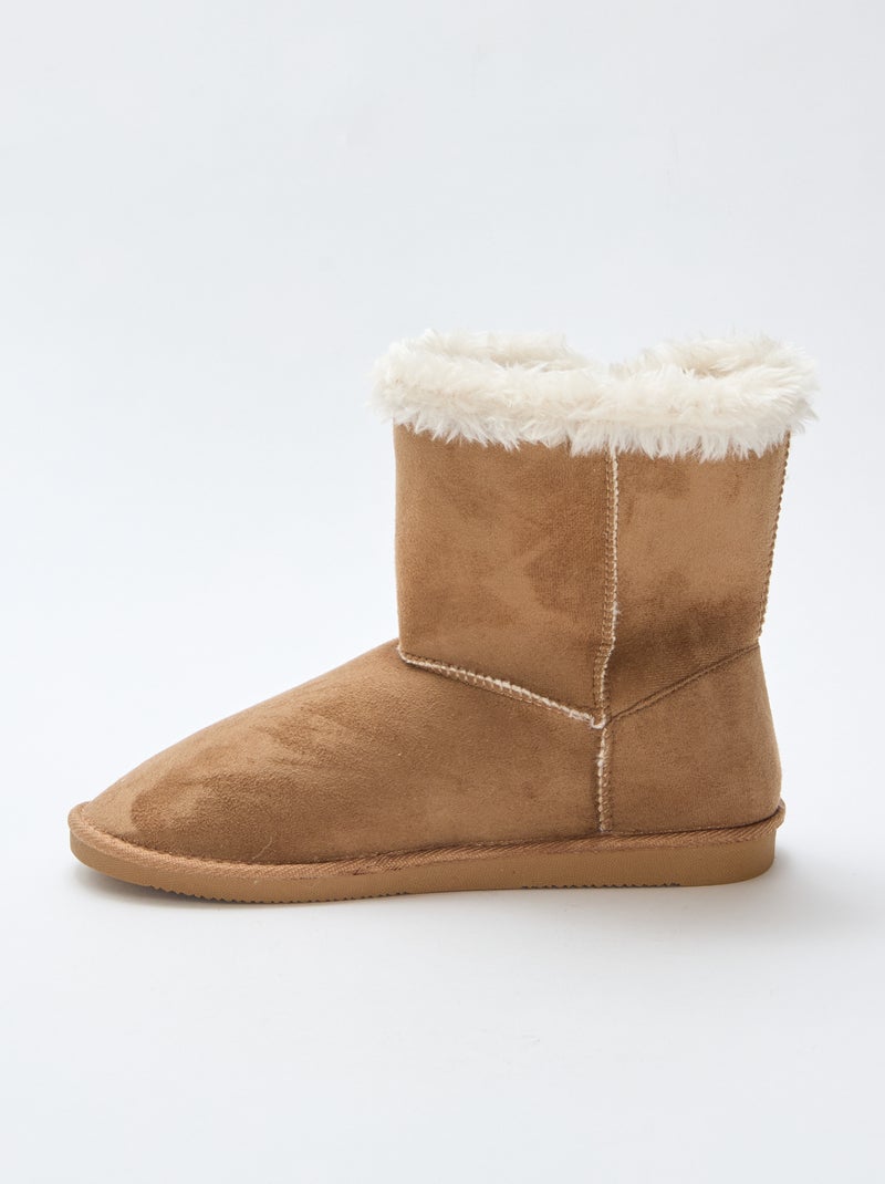 Botas forradas de media caña Marron - Kiabi