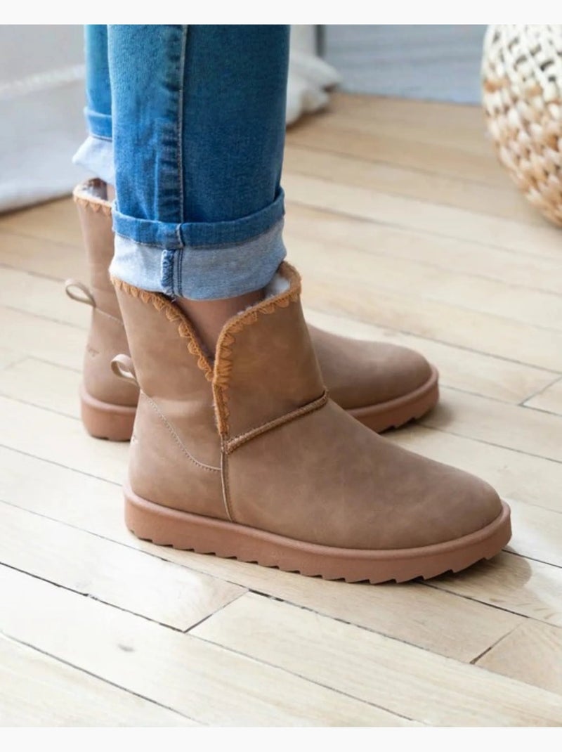 Botas Forro ligero y cómodo, plantilla con memoria de forma  Isotoner Camel - Kiabi