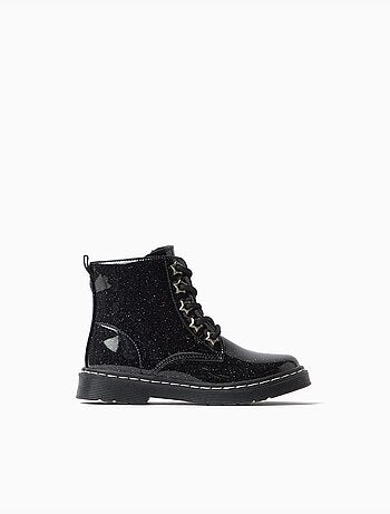 Botas militares brillantes, mo fashion