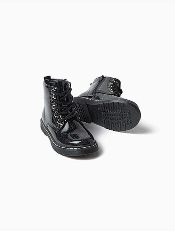 Botas militares brillantes, mo fashion