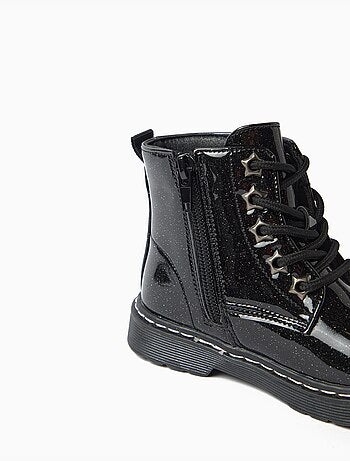 Botas militares brillantes, mo fashion