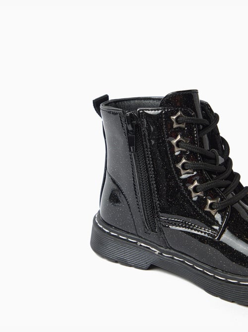 Botas militares brillantes, mo fashion - Kiabi