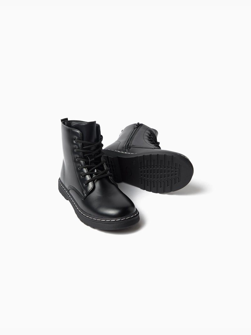 Botas militares, mo fashion Negro - Kiabi