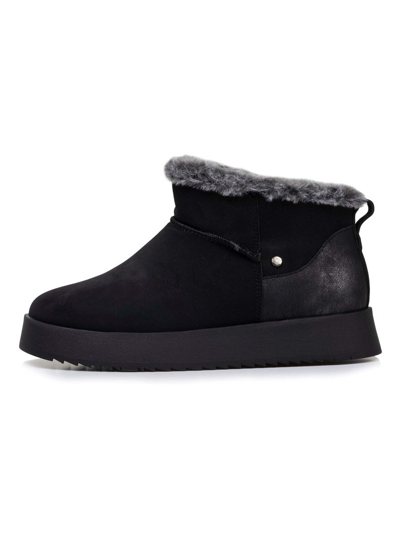 Botas puño bajo con forro, suela con memoria de forma  Isotoner Negro - Kiabi