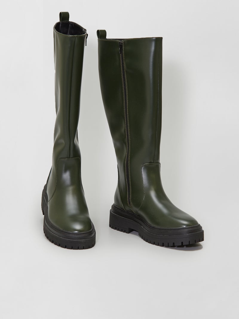 Botas sintéticas caqui - Kiabi