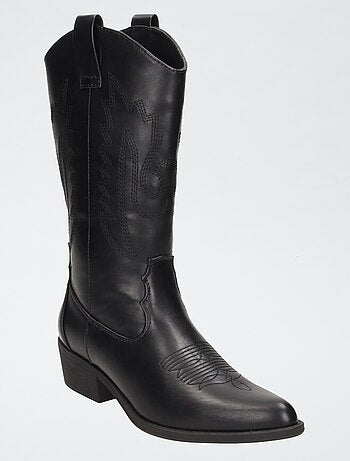 Botas tipo western de polipiel
