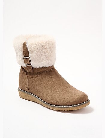 Botas ancho confort con puño de piel sintética vegana - Afibel