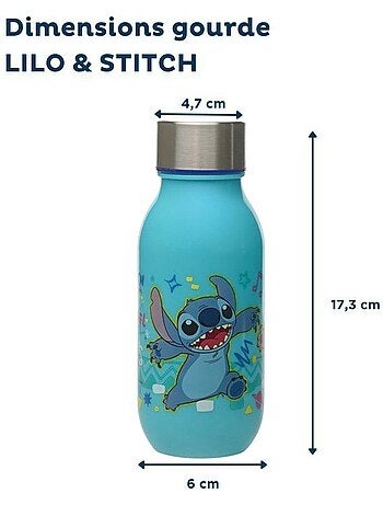 Botella 430 ml Disney Lilo & Stitch con tapón de rosca