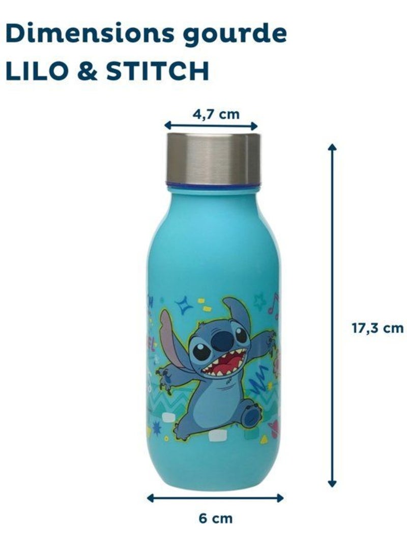 Botella 430 ml Disney Lilo & Stitch con tapón de rosca Azul - Kiabi
