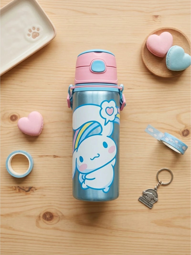 Botella aluminio 600ml con asa hello kitty cinnamoroll sanrio Rosa - Kiabi
