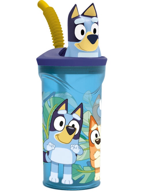 Botella bluey 360 ml con pajita integrada y tapón violeta 3d bluey - Kiabi Botella bluey 360 ml con pajita integrada y tapón violeta 3d bluey - Kiabi