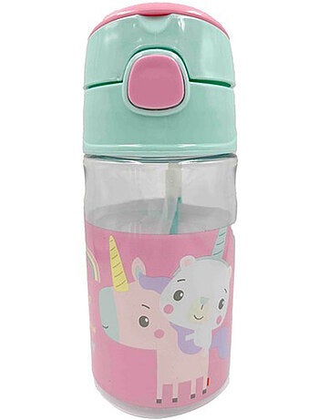 Botella con pajita unicornio arcoíris 350 ml sin bpa – fisher-price