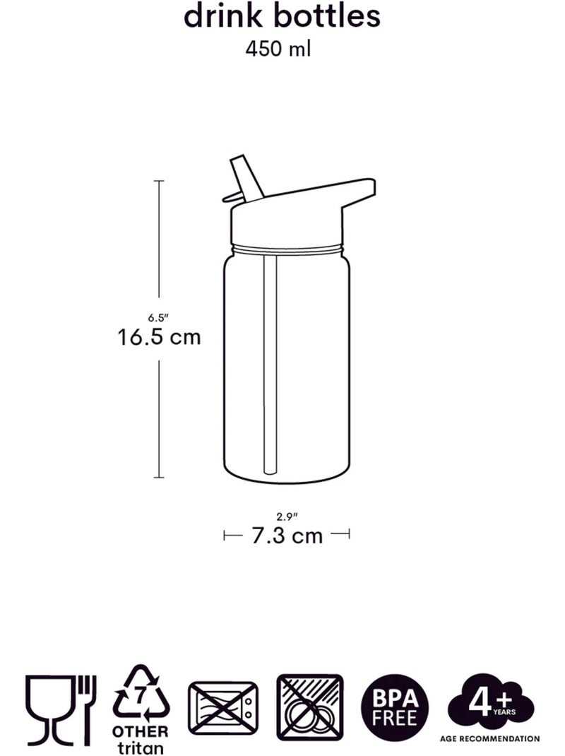 Botella de agua ergonómica para niños 450 ml | A Little Lovely Company Azul marino - Kiabi