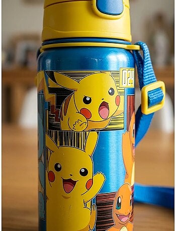 Botella de aluminio 600 ml con cierre clic pokémon