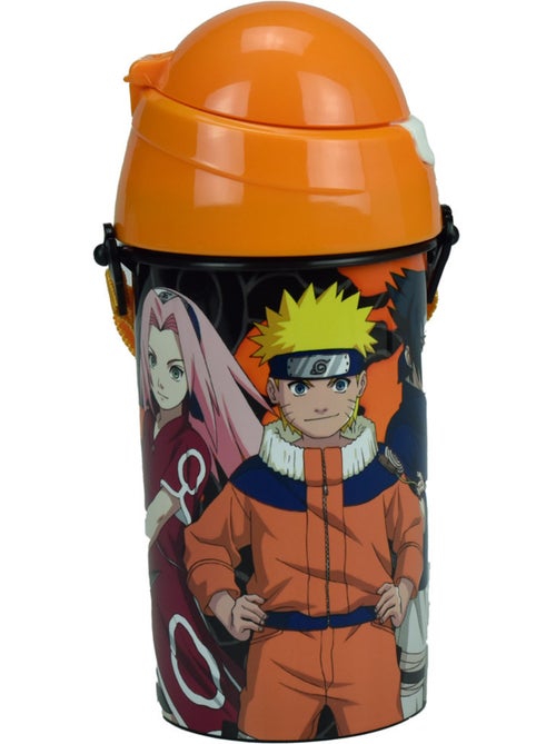 Botella de pvc naruto shippuden con correa extraíble 500 ml - Kiabi