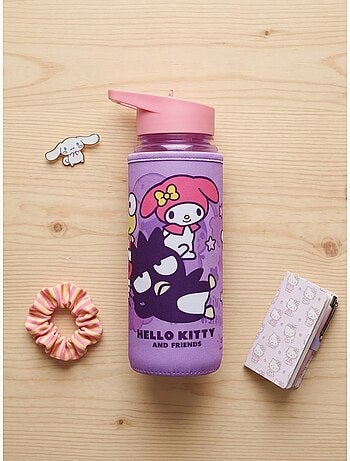 Botella estanca 600 ml con pajita hello kitty sanrio