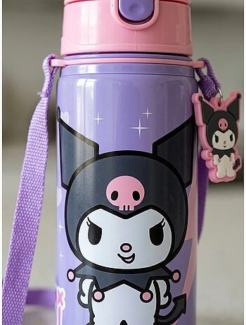 Botella infantil 600 ml con asa kuromi sanrio