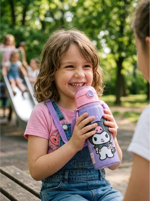 Botella infantil 600 ml con asa kuromi sanrio - Kiabi