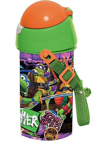 Botella infantil con pajita las tortugas ninja 500 ml