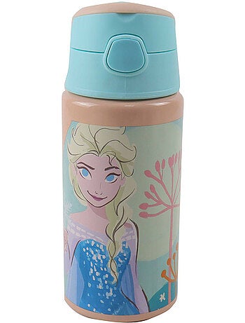 Botella infantil de aluminio con tapa abatible frozen 50 cl