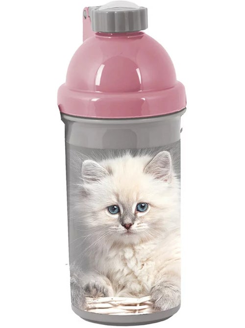 Botella infantil de plástico con motivo de cabeza de gato - Kiabi Botella infantil de plástico con motivo de cabeza de gato - Kiabi