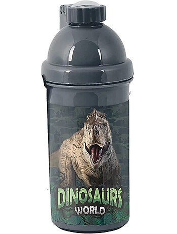 Botella infantil de plástico t-rex dinosaures world 18 cm