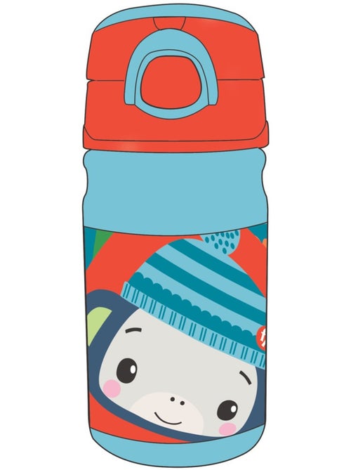Botella infantil fisher-price 350 ml con pajita y clip de seguridad - azul - Kiabi