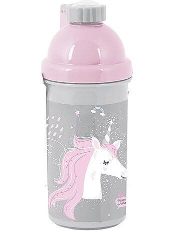 Botella infantil unicornio 'make a wish!' de plástico 18 cm – cmp