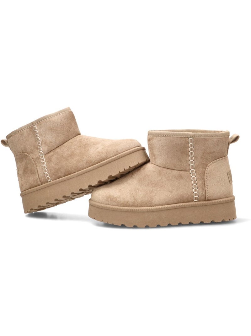 Botin abotinada mujer suela doble - yulia Beige - Kiabi