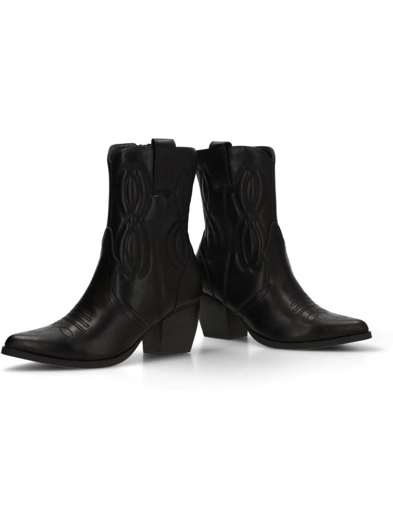 Botin Campero Mujer Suela Plana - Etika Negro - Kiabi