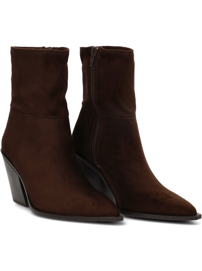 Botin campero mujer tacón alto - corina Marrón capuchino - Kiabi